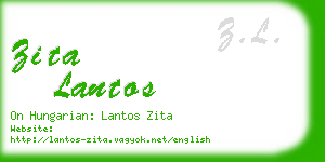 zita lantos business card